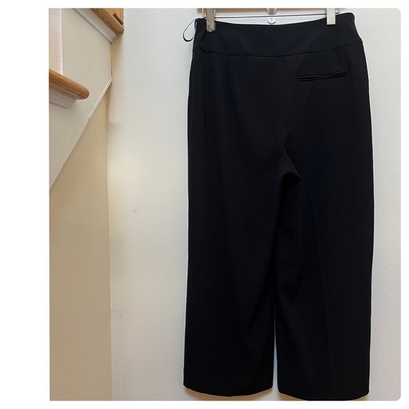 Karen Millen Black Wide Leg Side Zipper Pocket Work Pant Size 8 (M) - Picture 3 of 8